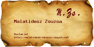 Malatidesz Zsuzsa névjegykártya